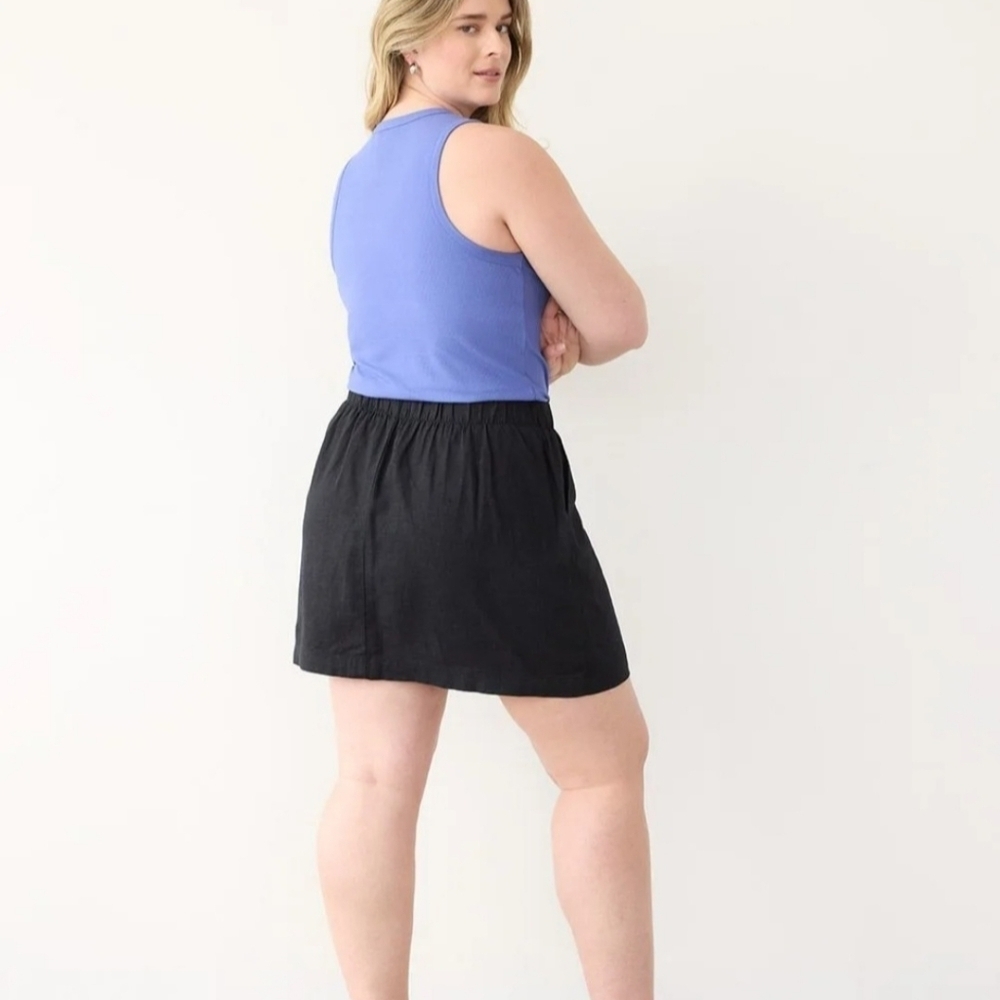 Plus linen skort - Picture 2 of 10